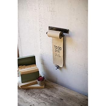 Antique Brass Tabletop Note Roll With Easel By Kalalou