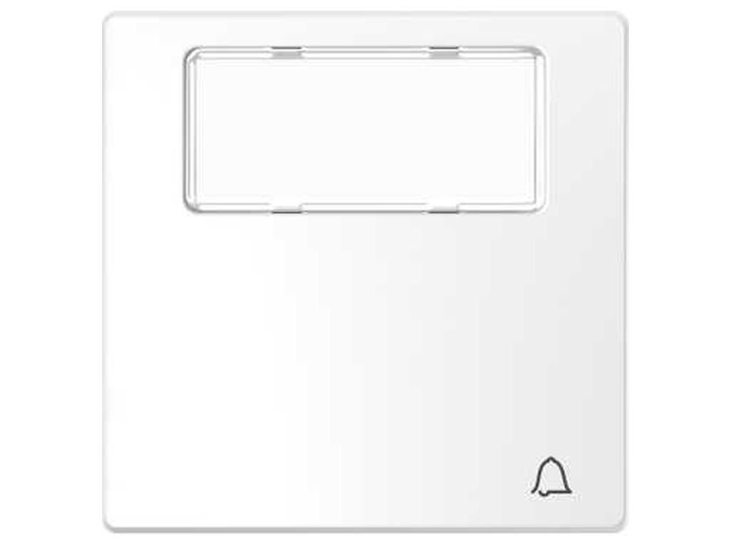 Schneider Electric MTN3365-6035 Simple Button with Symbol Bell and Label for D-Life Mechanism, Arctic White