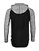 ZIMEGO Men’s Contrast Long Sleeve Round Bottom Raglan Hoodie Henley T-Shirts