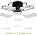 2-Pack LED Garage Light, 80W Shop Light 5000K 8000LM Three-Leaf Ceiling Fixture, Adjustable Multi-Position Panels, E26 Base for Workshop, Attic and Basement