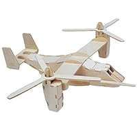 Kaden G-P 3D Jigsaw Woodcraft DIY Assembly Construction Model Plane aircraft airplane Puzzle Kit Wooden Handcraft Educational Products Wooden Art jigsaw puzzle toys for children diy handmade wood(Osprey transport aircraft fighting)