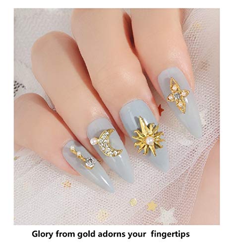3D Rhinestones for Nails, 20 Pcs Luxury Nail Art Rhinestones Charms Crystals Diamonds Gold Metal Gem Stones for DIY Nail Art Beauty Design, Nail Decoration Craft 5 3D Rhinestones for Nails, 20 Pcs Luxury Nail Art Rhinestones Charms Crystals Diamonds Gold Metal Gem Stones for DIY Nail Art Beauty Design, Nail Decoration Craft