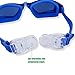 VELMAZ Swim Goggles with Nose Clip + Ear Plugs + Case, Clear No Leaking Anti Fog UV Protection Triathlon Swimming Glasses for Adult Men Women Youth Kids Child