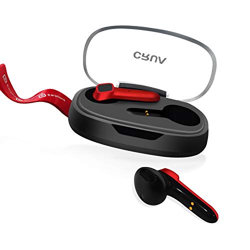 CRUA Earbuds Wireless Bluetooth 5.0 True Earphones with Mic, Touch Control, HD Sound Call Quality, Up 30 Playtime with C