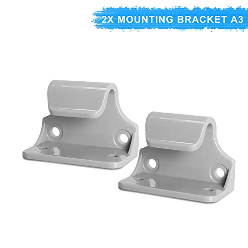 Babepai Hardware Replacement Parts Kit for Retractable Baby Gate, Full Set Wall Mounting Accessories Brackets Screws Wall Spacer Grey