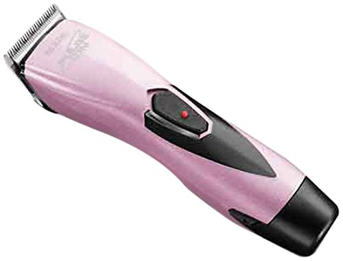 Andis Cordless Pulse Ion Adjustable Blade Clipper, Professional Animal/Dog Grooming, Pink, RBC (68325)