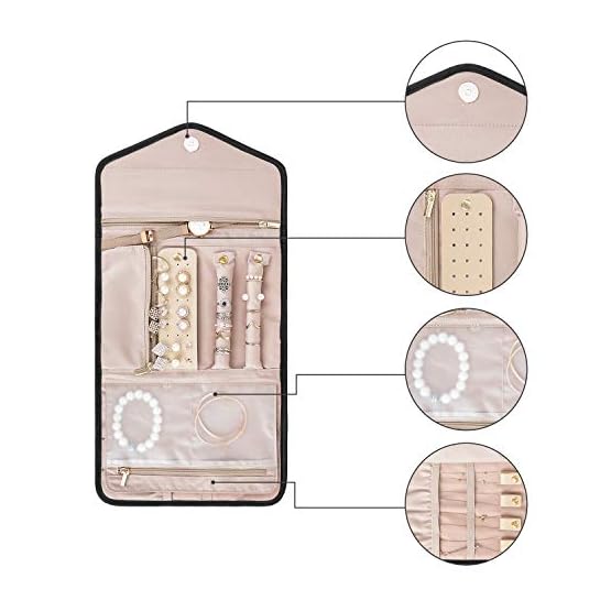 bagsmart-Travel-Jewelry-Organizer-Roll-Foldable-Jewelry-Case-for-Journey-Rings-Necklaces-Bracelets-Earrings-Black bagsmart-Travel-Jewelry-Organizer-Roll-Foldable-Jewelry-Case-for-Journey-Rings-Necklaces-Bracelets-Earrings-Black
