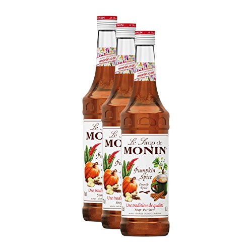 Monin Sirup Kürbis Gewürz (Pumpkin Spice), 0,7L 3er Pack