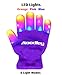 The Noodley Flashing LED Finger Light Gloves with Extra Batteries - Kids and Teen Sized Ages 8-12 (Medium, Purple)