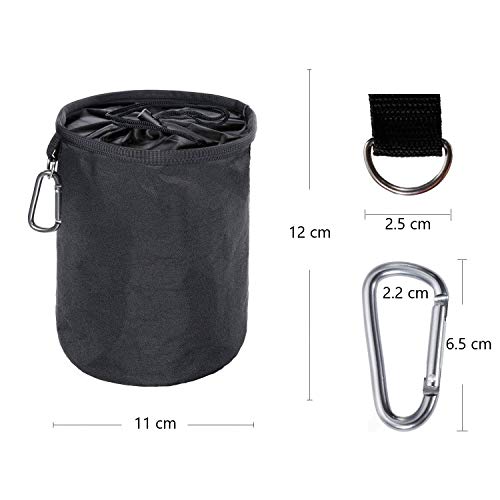 Peg Bag with Clothes Pegs, 100 Pack Powerful Stainless Steel Clips in Weather Resistant Laundry Peg Bag with Hanging Hook for Wash Line - Thumbnail 2