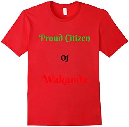 Mens Proud Citizen of Wakanda T-Shirt Large Red