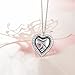 LADY COLOUR Heart Locket Cubic Zirconia Pendant Necklace for Her Gifts for Her Birthday Gifts for Daughter Sister Mom Wife Gift for Mom Grandma
