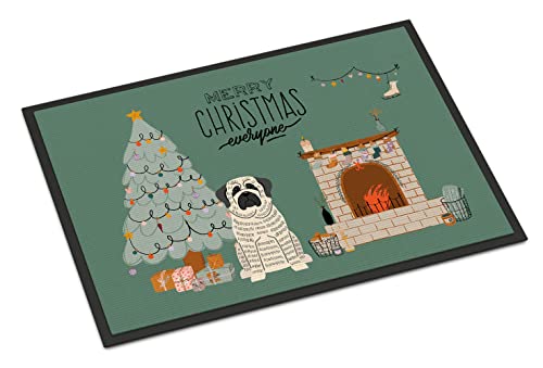 Caroline's Treasures CK7579MAT White Mastiff Brindle Christmas Everyone Doormat…