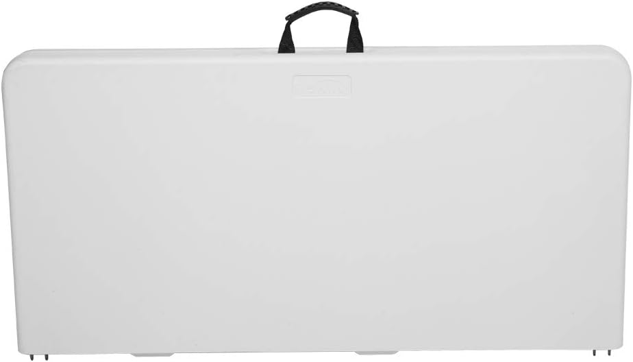 VINGLI 34" Fold in Half Square Table, Bi-Folding Commercial Table, Portable Plastic Dining Card Table for Kitchen or Outdoor Party Wedding Event, White Granite: Kitchen & Dining