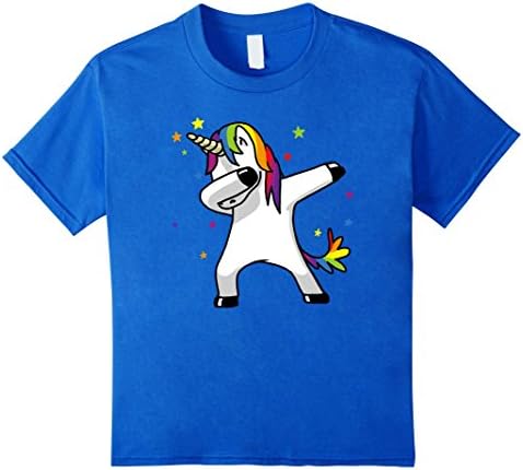 Kids Dabbing Unicorn Shirt Dab Hip Hop Funny Magic 12 Royal Blue