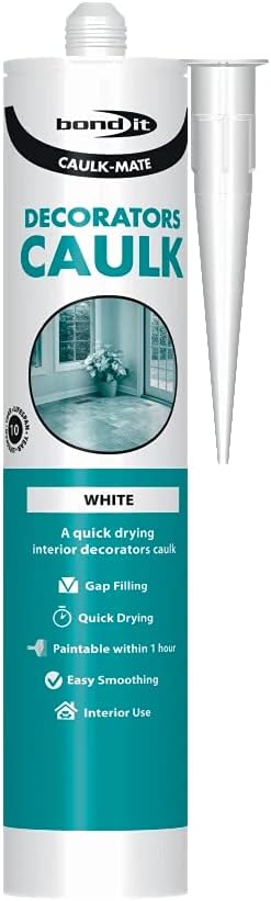 Bond It Decorators Caulk White 60 Minute Formula Flexible Overpaintable