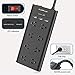 Surge Protector Power Strip with USB, AUOPLUS 10FT Outlet Strip, 6 Outlet and 4 USB Charger,[Flat Plug/Wall Mountable], 1250W/10A/2100J, Long Extension Cord for Computer iPhone Home Office Dorm