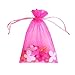 ATCG 200pcs 4x6 Inches Drawstring Organza Pouches Wedding Party Jewelry Favor Bags (Hot Pink)