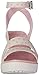 crocs Women's Leigh Graphic W Wedge Sandal, White/Pearl Pink, 8 B(M) US