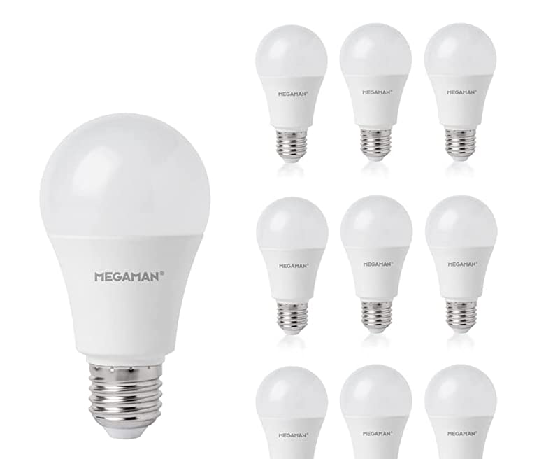 LED Edison Screw ES E27 GLS Light Bulb Megaman [10 Pack] (2800 Warm White)