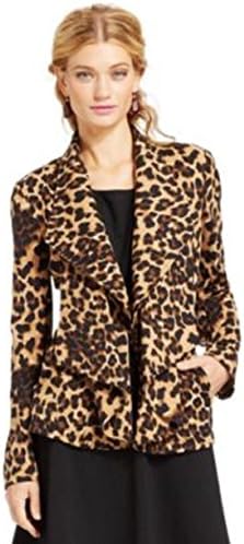Grace Elements Women Long Sleeve Animal Print Open Front Draped Jacket Size S - Macy's ORIG