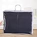 SUPERIOR Classic All-Season Reversible Comforter, Comfy, Fluffy, Cozy, Lightweight, Decorative, Duvet Insert, Plush, Oversized Bedding, Box Quilt Design, 4 Corner Loops, Full/Queen, Navy Blue
