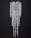 FlavorThings Diamante Duo Delight Chandelier,Multi Shaped Beaded Faux Crystal Iridescent Chandelier,Chandelier for Wedding Centerpieces and Party Event Home Decorations,10.25