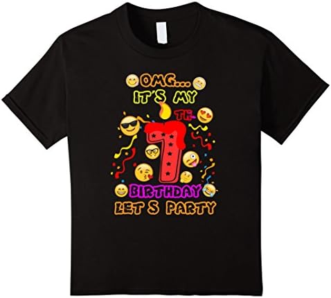 Kids 7th Birthday Emoji T-Shirt for 7 Year Old Awesome Kids 8 Black