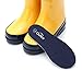 Outee Toddler Boys Shark Fin Fun Yellow Rain Boots Natural Rubber Waterproof in Solid Color for Kids