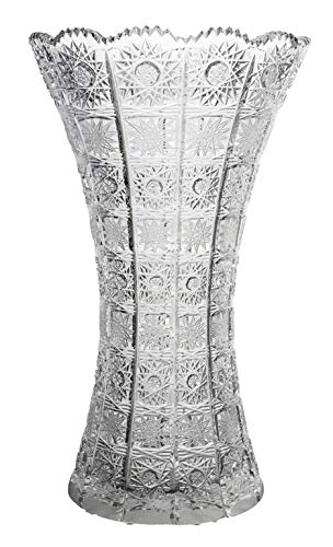 Amazon Com Czech Bohemian Crystal Glass Vase 16 H Decorative