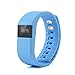LONSUN TW64 Smart Watch Bluetooth Bracelet Call Remind Remote self-timer Smart band Calorie Counter Wireless Pedometer Sport Sleep Monitor Activity Tracker For Android IOS Phone (Blue)