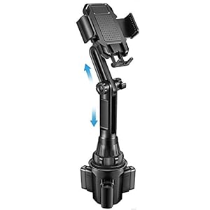 Lorima Cup Phone Holder for Car, [Easy to Install & Height Adjustable], Cup Holder Phone Mount for iPhone Samsung and…