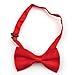 TopTie Mens Formal Solid Red Banded Bow Tie, Breast Cancer Awareness