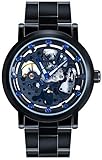 Erbida Automatic Mens Watch-Steampunk Stainless Steel Skeleton Watch for Men-Valentine Birthday Gifts