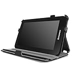 MoKo Slim-Fit Multi-angle Folio Cover Case for Lenovo IdeaTab A1000 7-Inch Android Tablet, BLACK