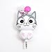 Cute Cartoon Retractable cat 3.5mm in-Ear Earphone Headphones Earbuds for for Mobile Phone