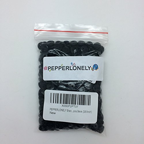 PEPPERLONELY Brand 500PC Black Resin 2 Holes Scrapbooking Sewing Buttons 9mm (3/8 Inch)