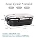 Lunch Bento Box Insulated Stainless Steel Square Food Storage Container Leakproof with Sealed Compartment for Woman Man Work (Black 2 Sealed Compartment)