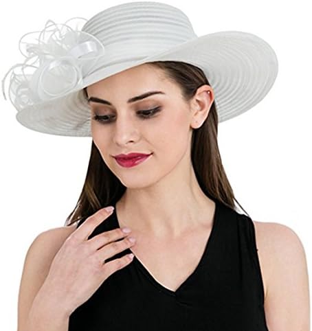 BellyAnna Boutique Church Summer Wide Brim Kentucky Derby Tea Party Wedding Hats