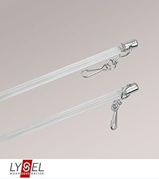LYSEL Gardinenstore Zubehoer Schleuderstab Länge: 75cm transparent/transparent
