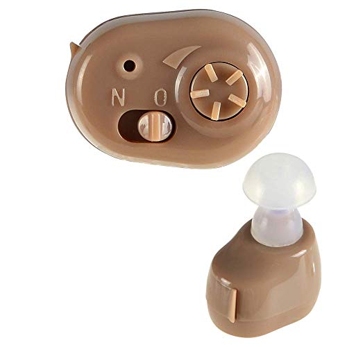 Personal Hearing Aid, in The Canal (ITC) in Ear Hearing Aid, FDA Approved with Replacement Domes and Batteries, Comfortable Design by Wellness Tree