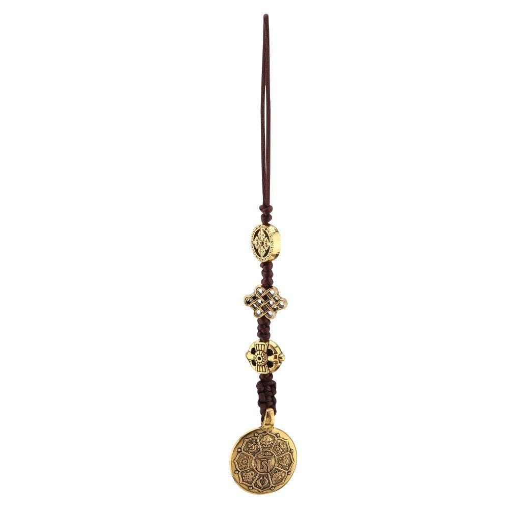 Lucky Amulet, Alloy Taiji-Bagua Lucky Amulet Decoration to Ward Off Evil Spirits and Give You Fortune(S)