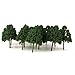 MagiDeal 25pcs Miniature Plastic Trees for Model Railways N Scale Train Layouts 1:150