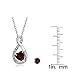 Lovve Necklace and Earring Set for Women Sterling Silver Gemstone & White Topaz Infinity Heart Birthstone Jewelry
