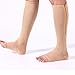 2-Pack Zipper Compression Socks for Men/Women with Open Toe, Knee High 20-30mmHg Compression Support Hose