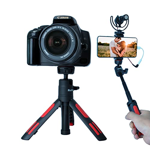 Ruitto's Mini Phone Vlogging Tripod - Extendable, Compatible with iPhone, Webcam, Sony, GoPro, Travel