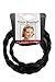 Mia Thick Braidie, Classic Braided Synthetic Wig Hair Headband on Elastic Rubber Band, Dark Brown, for Women, Teens, Girls 1pc
