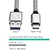 USB TYPE C Cable, CSHope Type C to USB 3.0 Nylon Braided 3ft Faster Charger Cable Connection (1pc Silver)