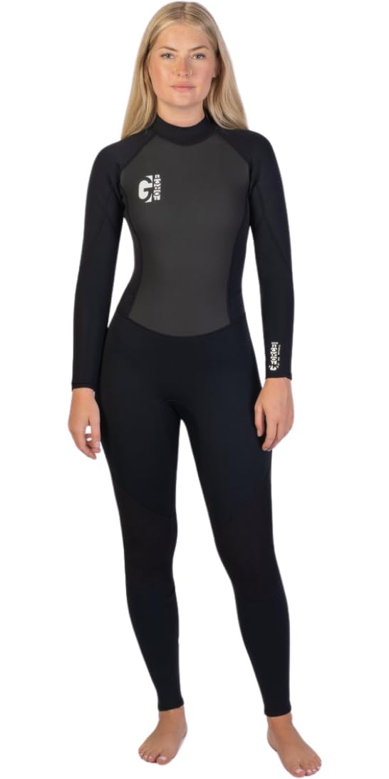 Gul Womens G-Force 3mm Back Zip Wetsuit - Black - 100% D-Flex panels for durability - VELCRO® Brand touch fastener® Brand touch fastener® Brand touch fastener® Brand touch fastener®