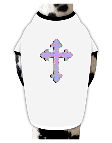 TooLoud Easter Color Cross Dog Shirt White with Black Medium